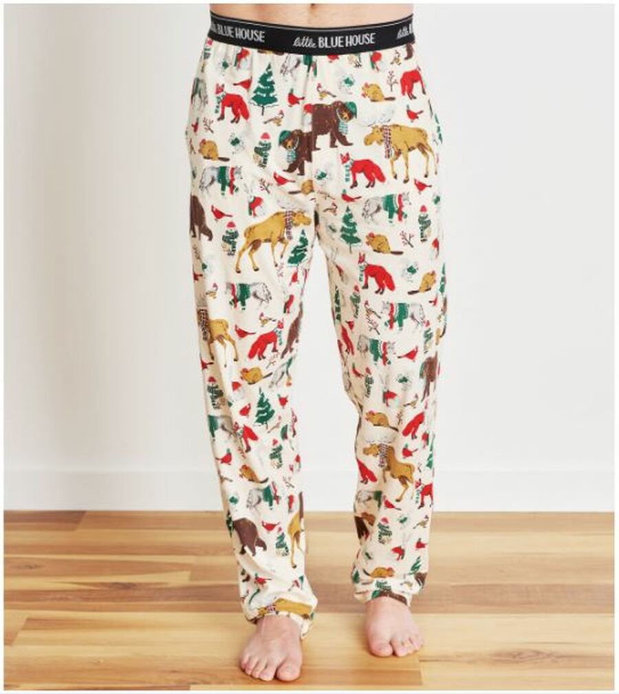 Hatley woodland winter men’s jersey pyjama pants