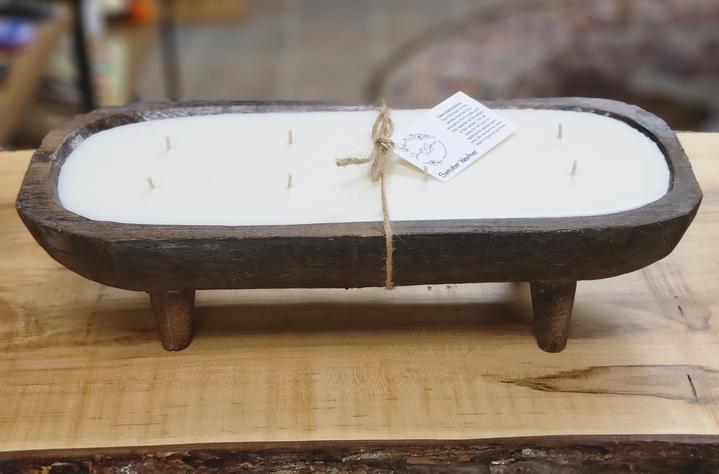 Dough bowl Candle, footed