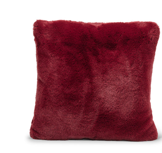 Burgundy Faux Fur Pillow