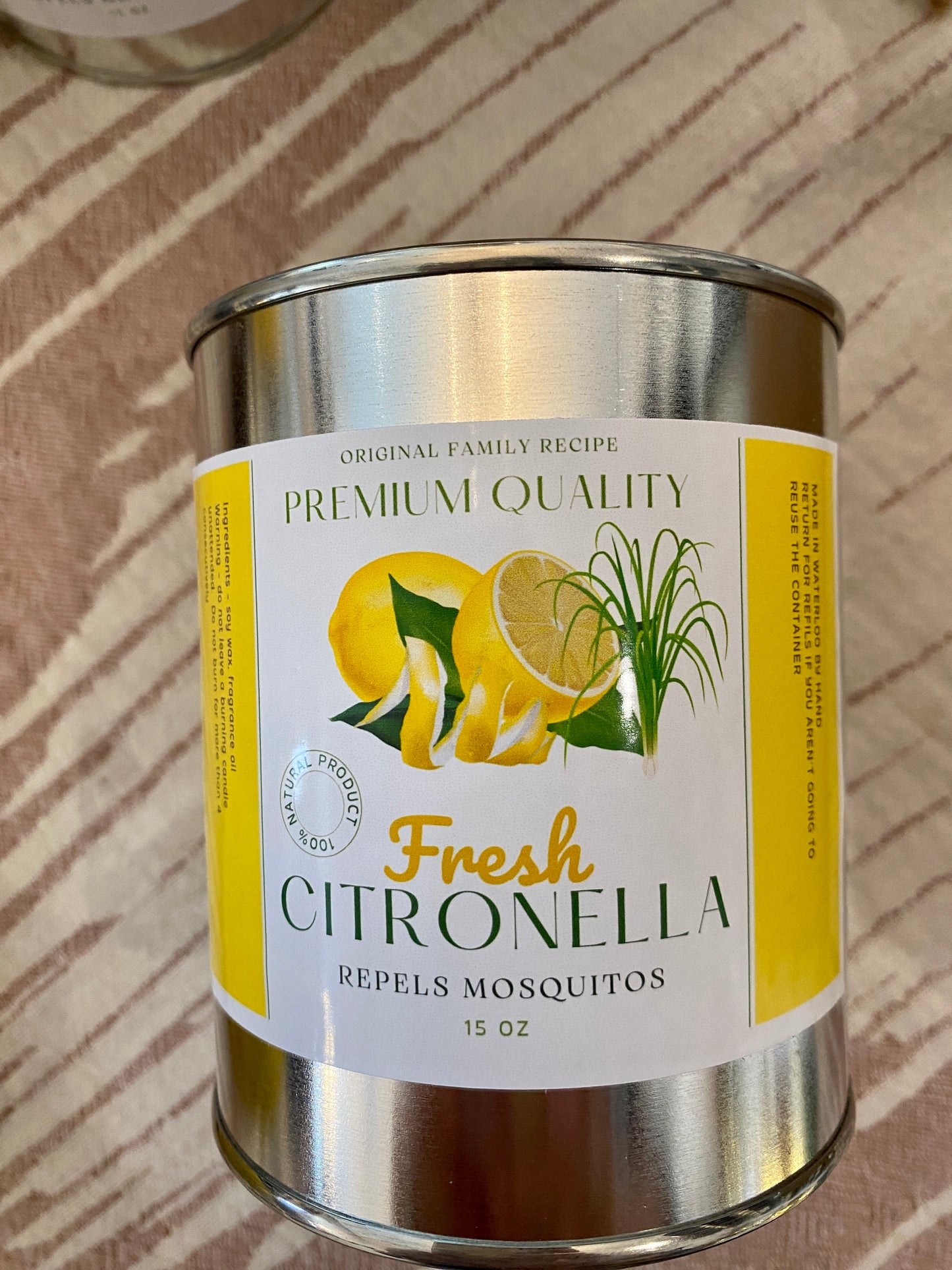 Metal Lidded Citronella Candle