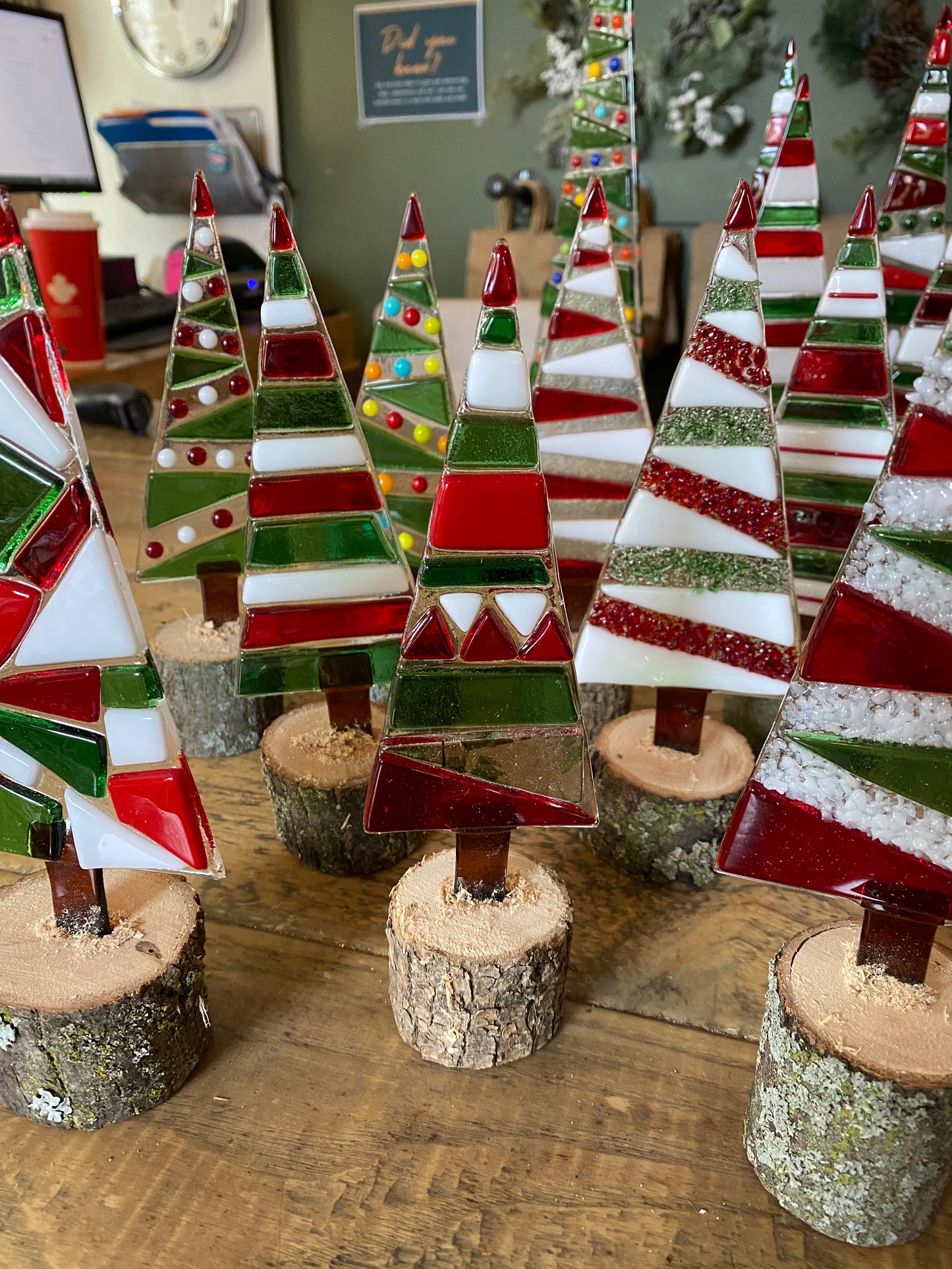 Christmas Trees - Glass fusion