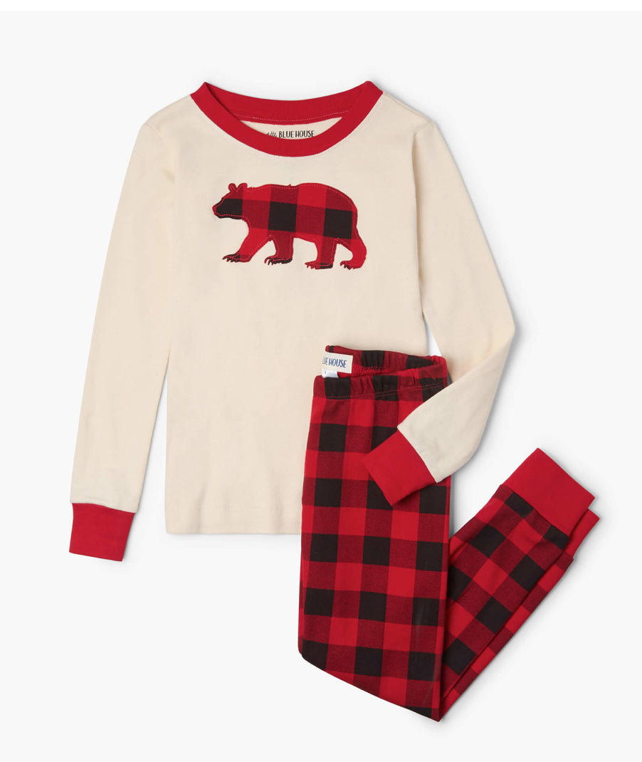 Hatley Kids Buffalo Plaid PJ Set Red/Black