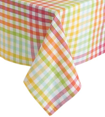 Mahogany Rainbow Checkered Tablecloth