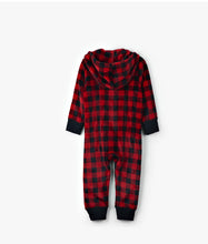 Load image into Gallery viewer, Hatley Red &amp; Black Buffalo Plaid children’s onesies
