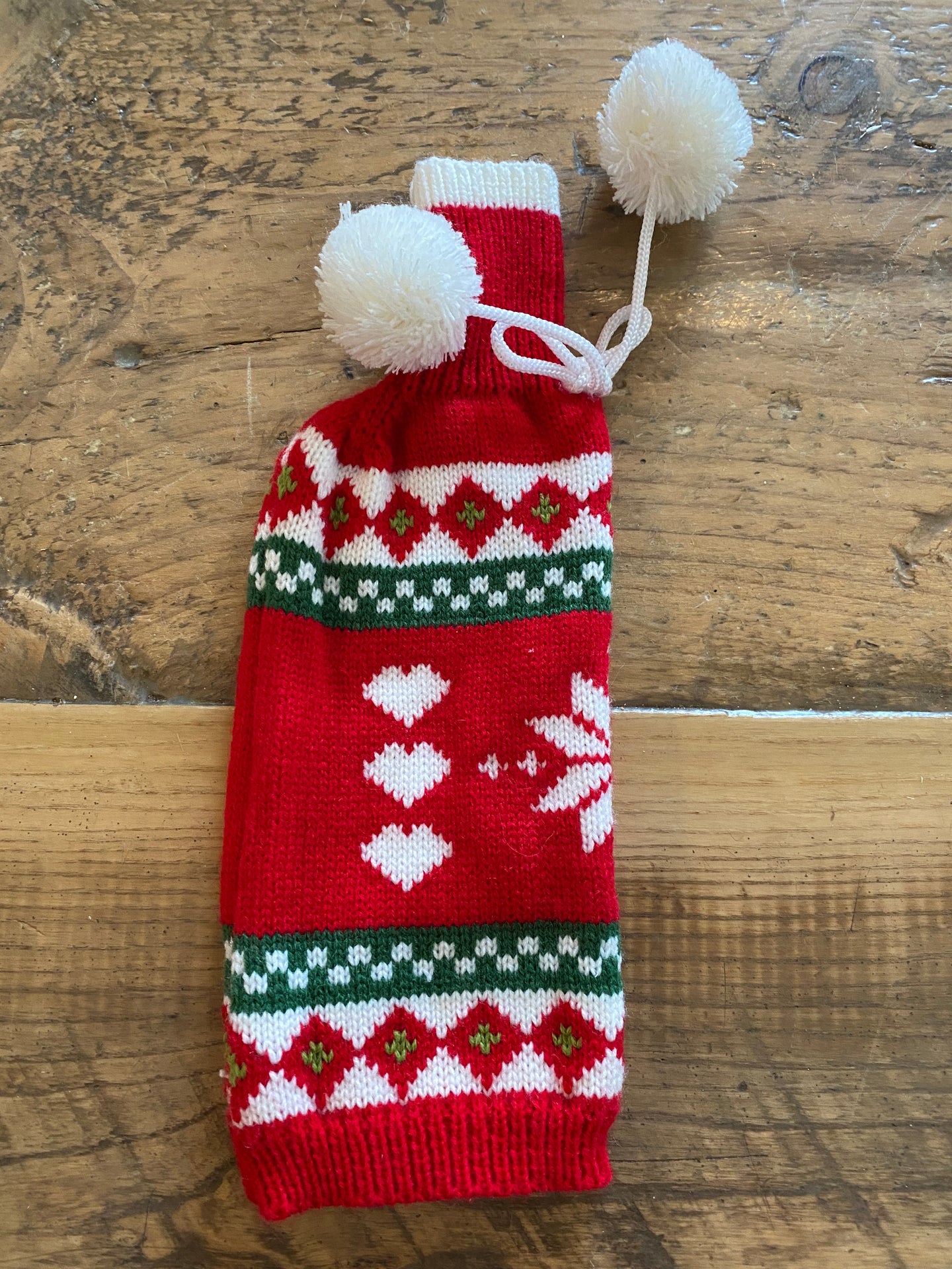 Wine Bottle Christmas Sweater Bag