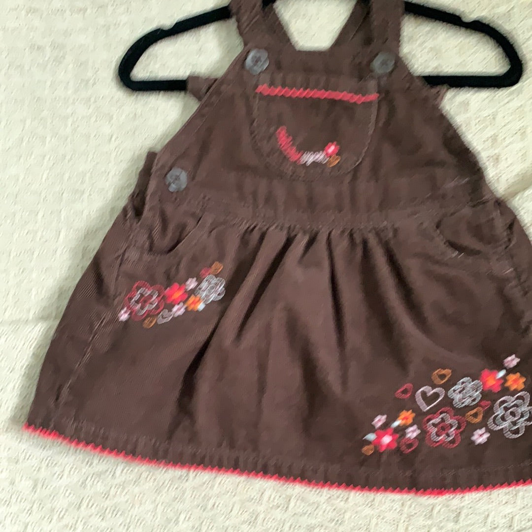 Brown Corduroy Kids Dress