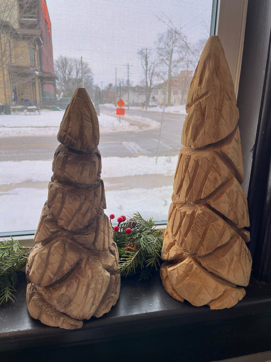 Chainsaw Carved Wooden Trees