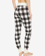 Load image into Gallery viewer, Hatley cream &amp; black buffalo plaid women’s sleep pants
