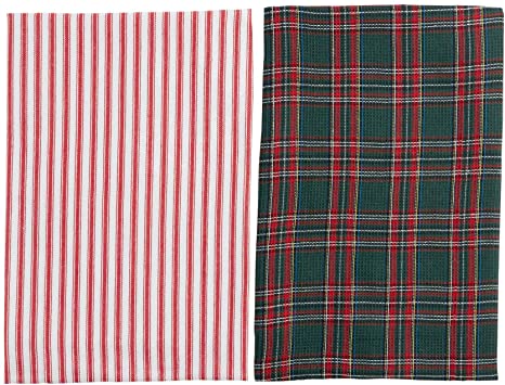 Set Plaid Tea Towels