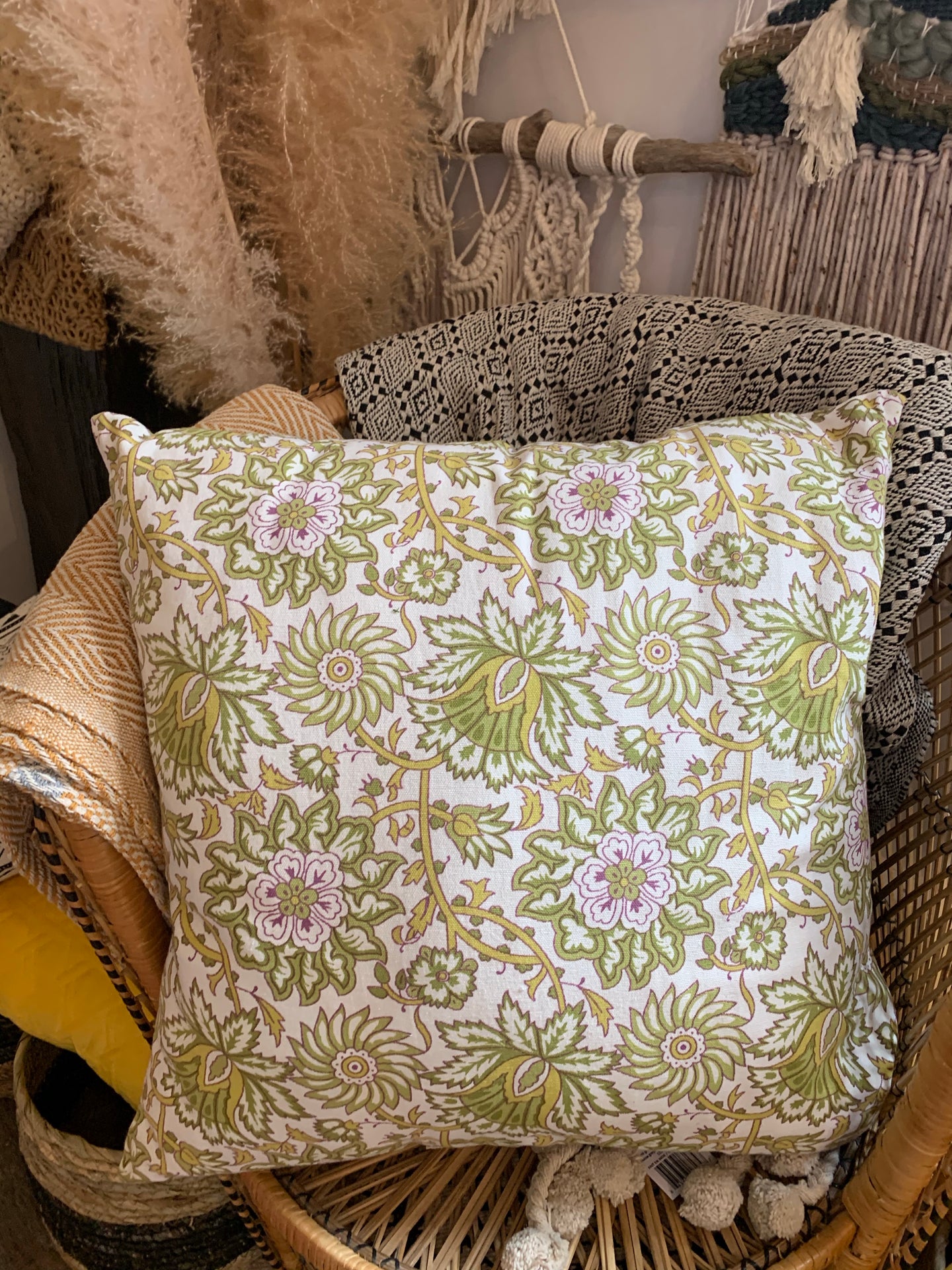 Floral Patterned Cotton Pillows