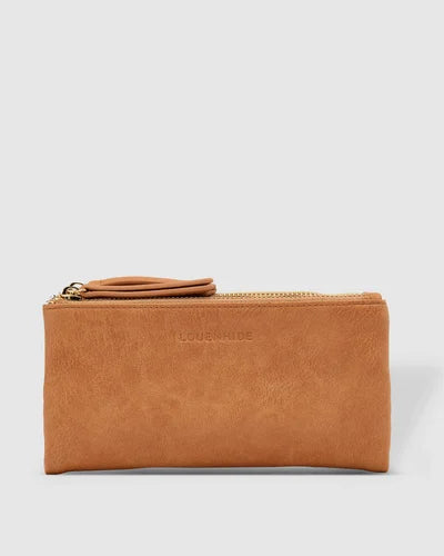 Louenhide vegan leather delta wallet camel