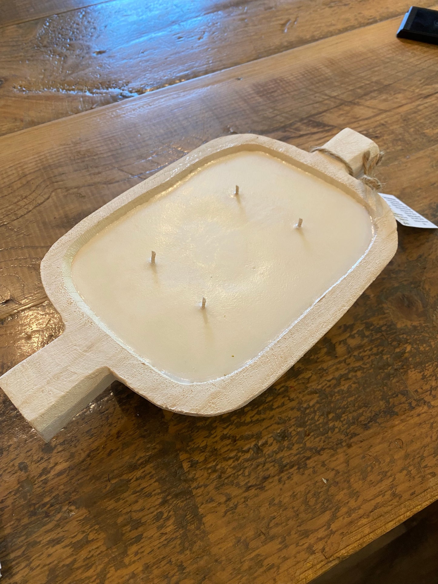 Dough bowl Candle - two handles, two finishes