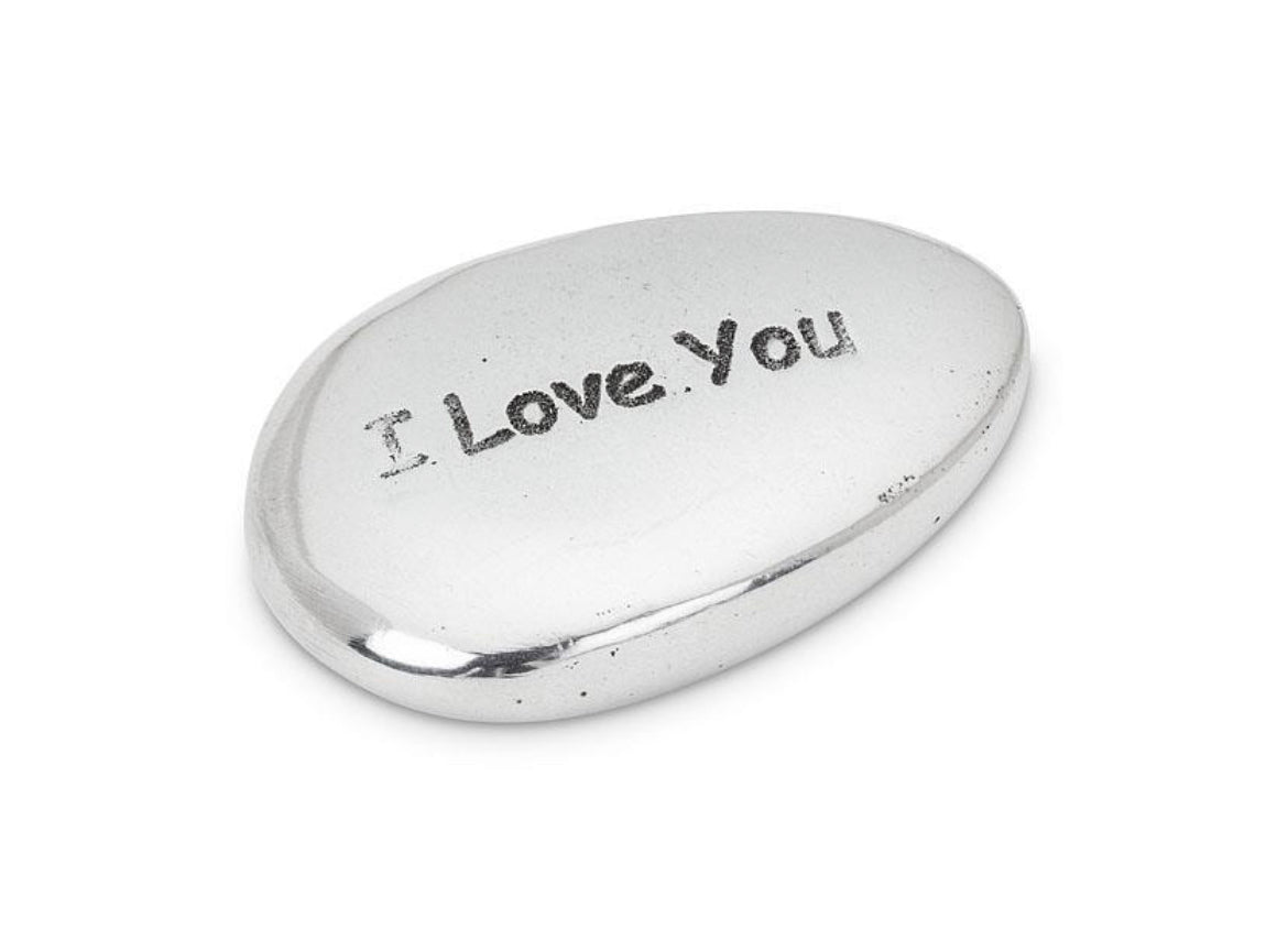 Engraved Pebble I love you