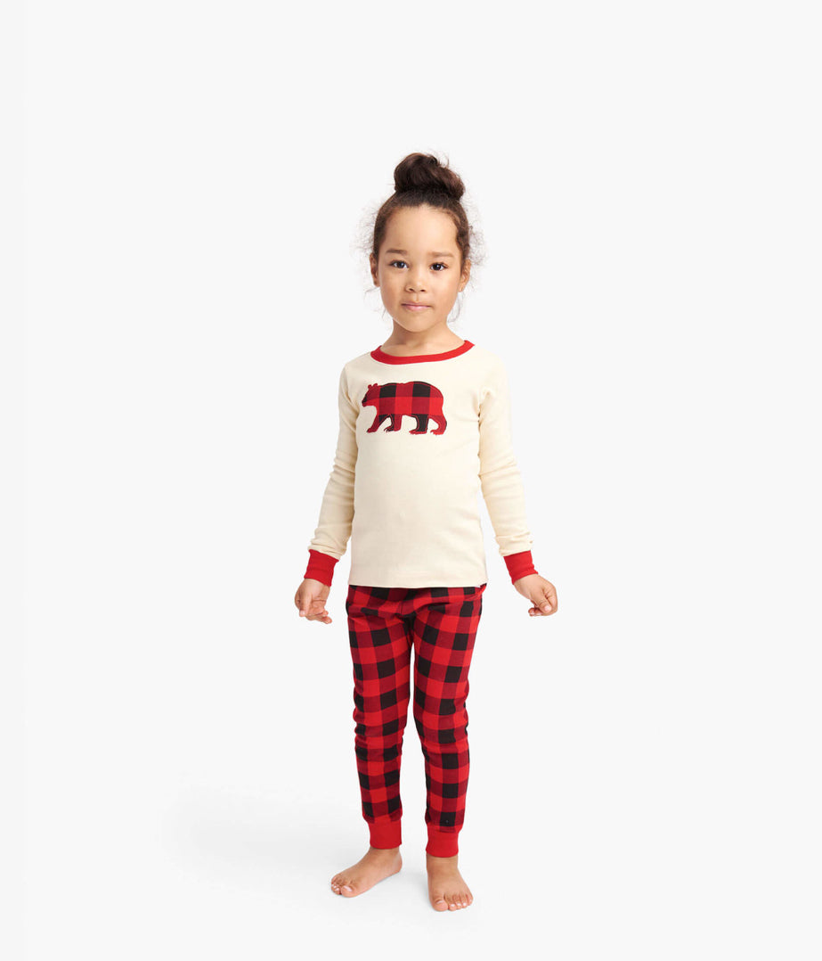 Hatley Kids Buffalo Plaid PJ Set Red/Black