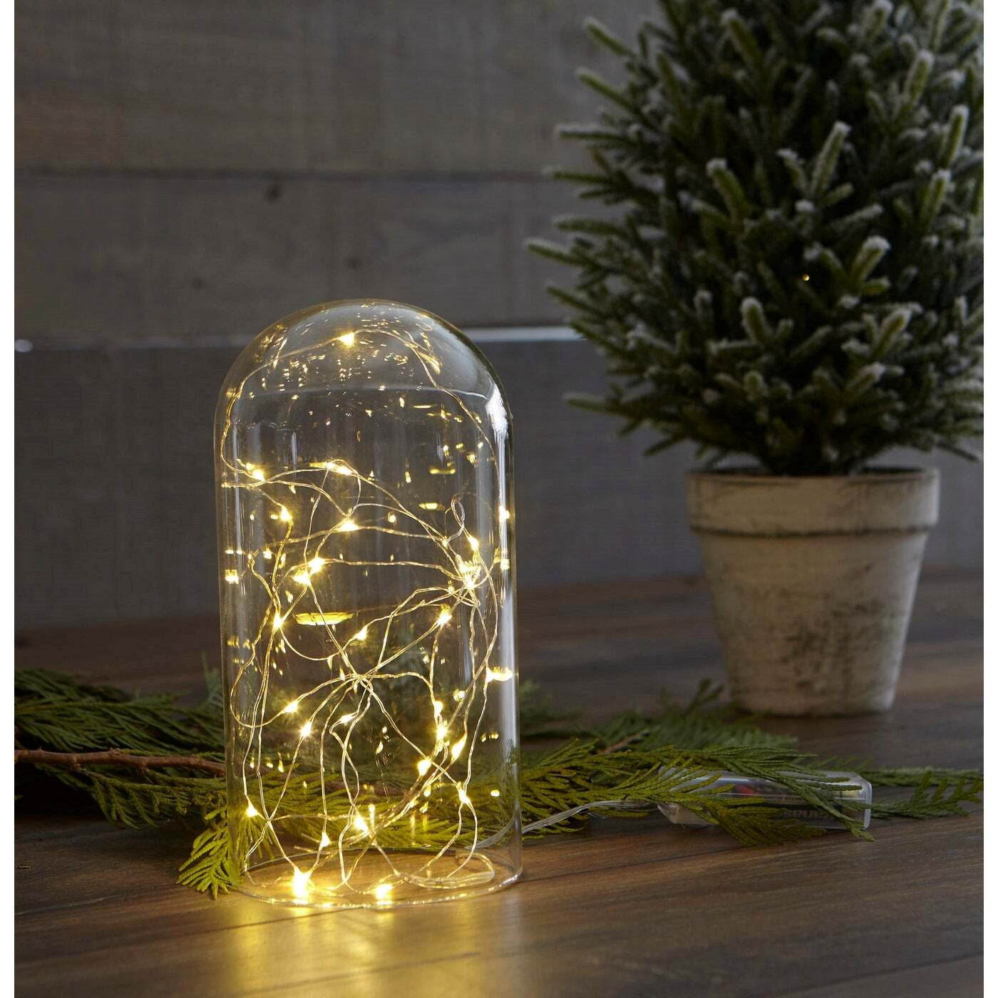 Silver wired led string lights
