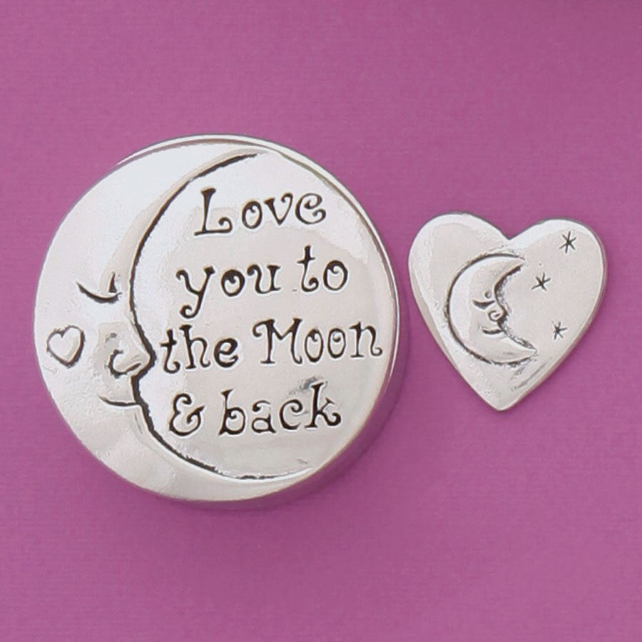 Love you to the moon box and charm