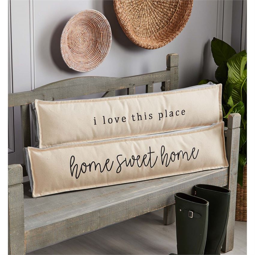 I Love this Place and Home Sweet Home Long Pillows