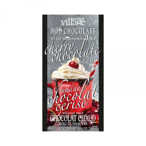 Cherry chocolate sundae hot chocolate