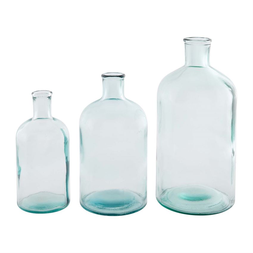 Clear vase bottle style