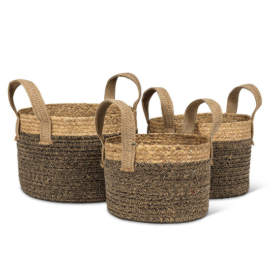 Baskets Tan & Black feathered