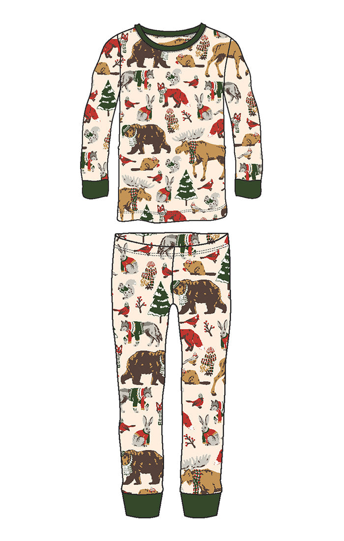 Hatley Kid’s Woodland Winter Pajama Set
