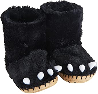 Hatley Kids Black Bear Slippers