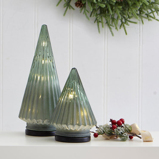 Frosted LED Tree Green