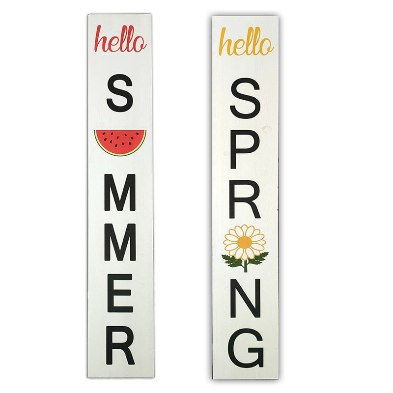Reversible “Hello Spring/Summer” Sign