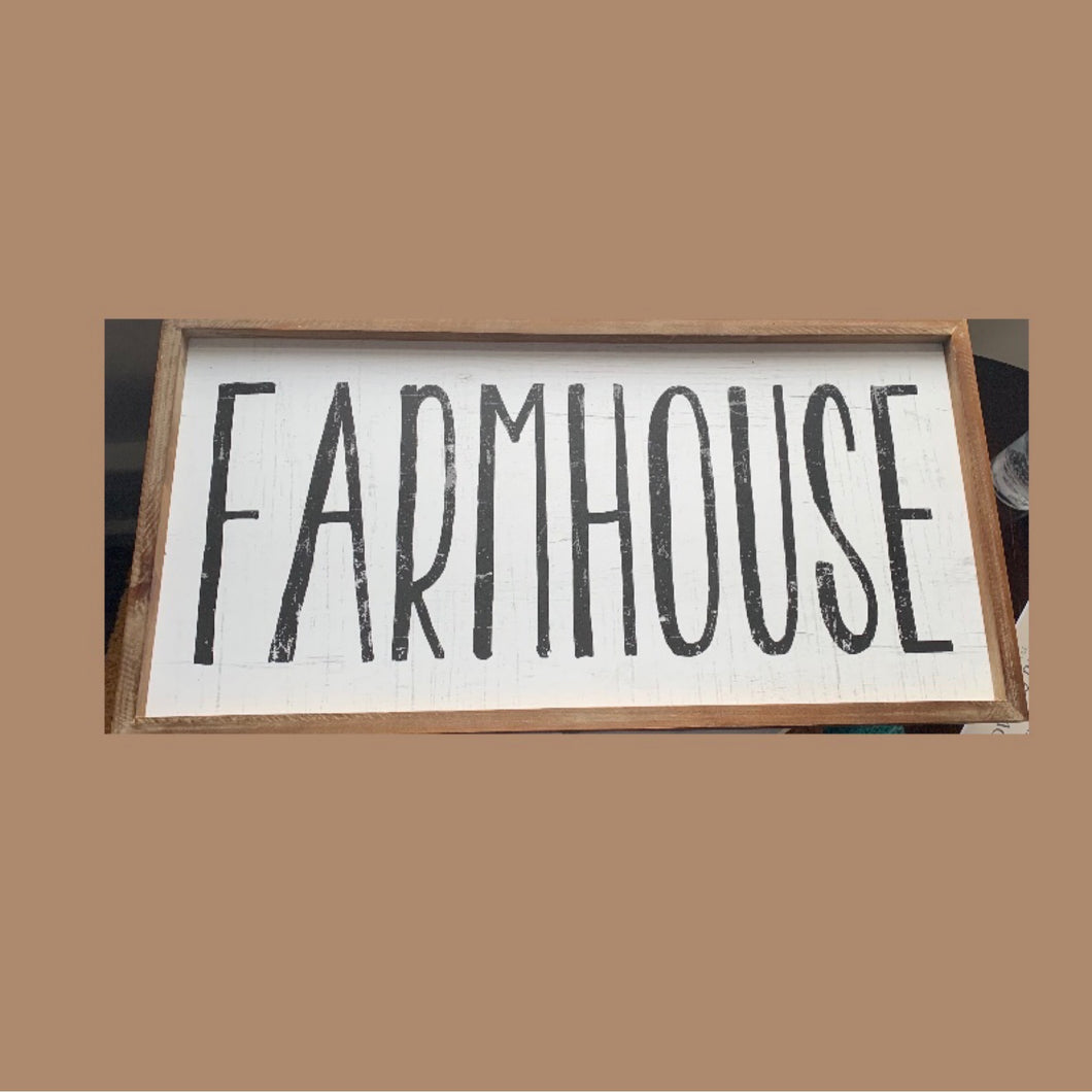 Wooden farmhouse sign