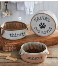 Load image into Gallery viewer, Travel dog bowl set
