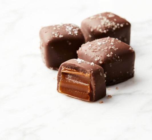 Sea salt caramels milk chocolate handmade