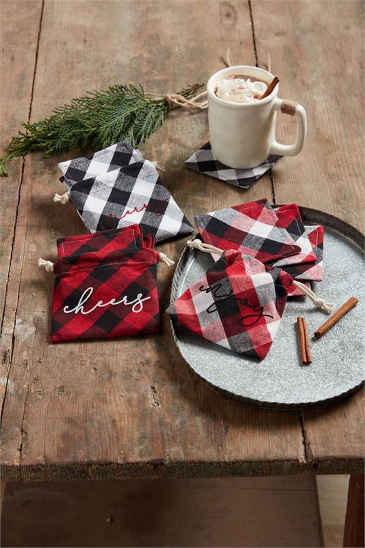 Buffalo Check Coaster Set