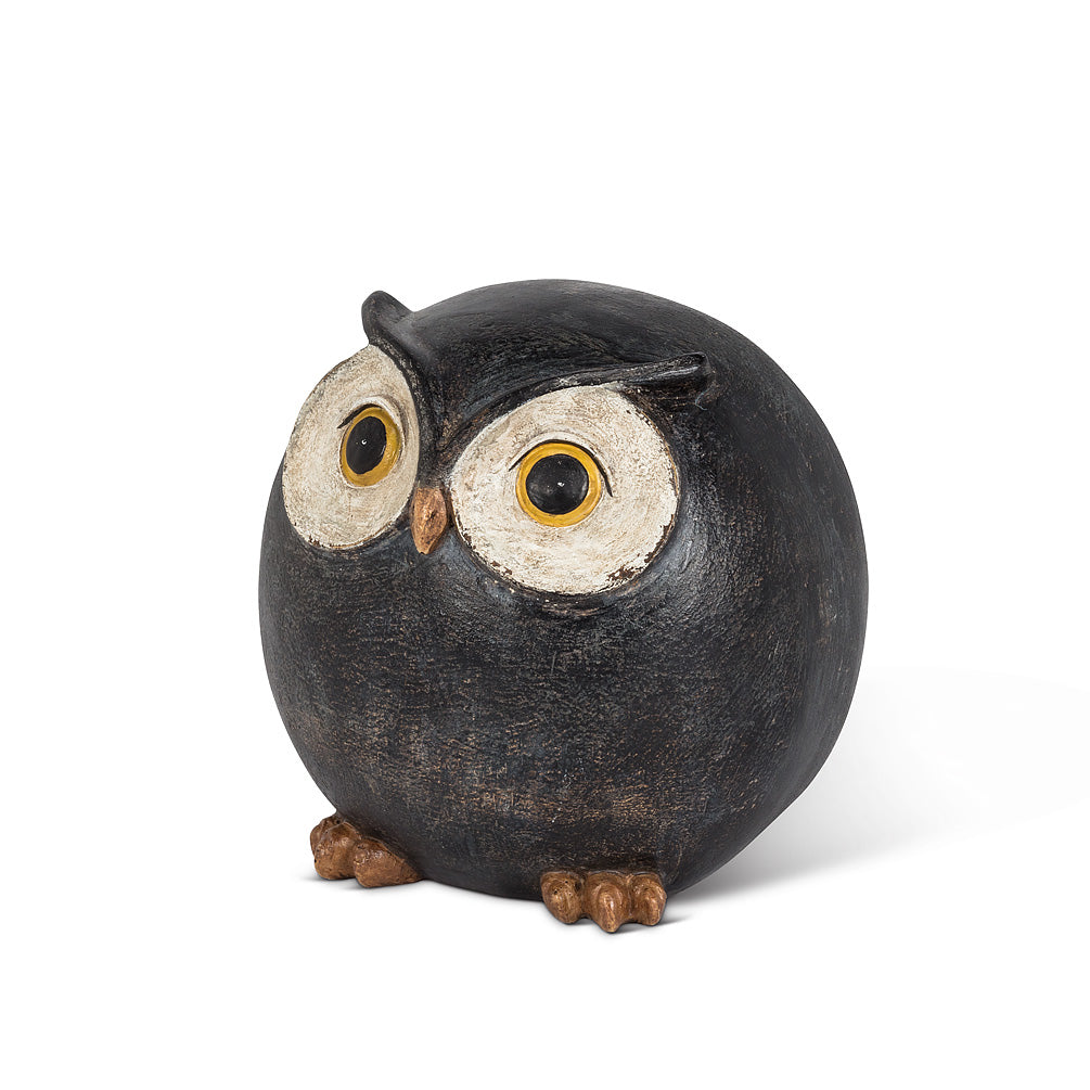 Round Black Ball Owl