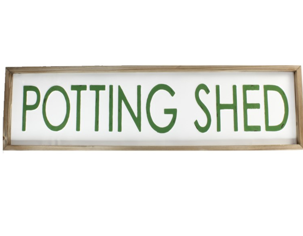 Potting Shed Enamel Sign