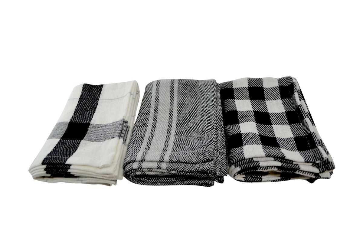 Bread basket and three cotton tea towels