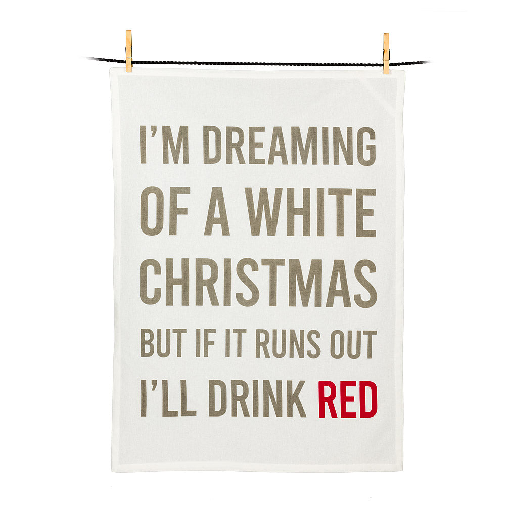 Christmas Wine Tea Towels